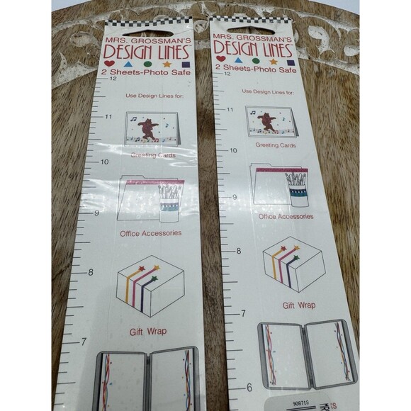 NOS VTG Mrs Grossman’s Design Line Stickers 2 Packages Metallic Silver Gold USA - Picture 4 of 4